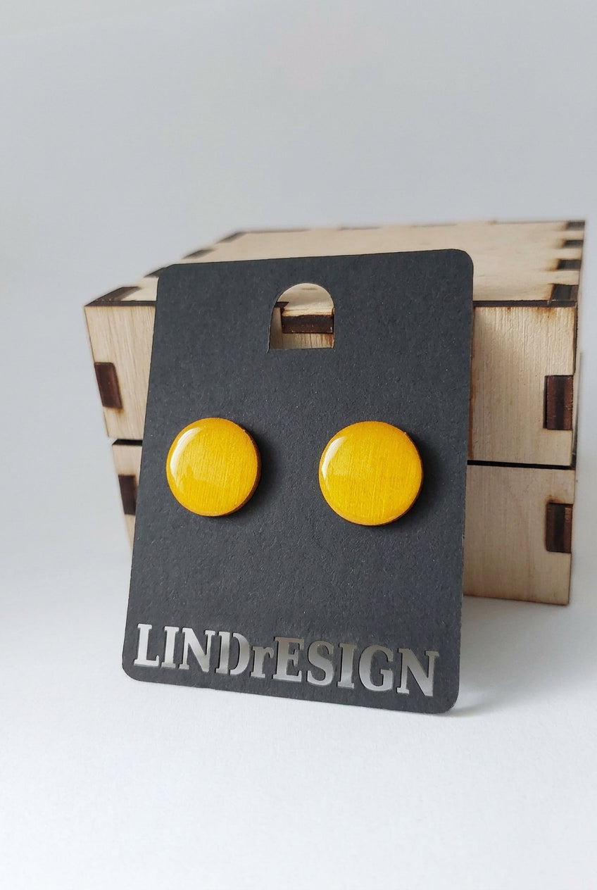 Square Stud Earrings – Teal Blue