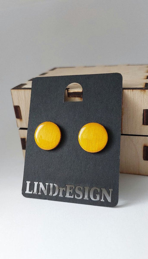 Square Stud Earrings – Teal Blue