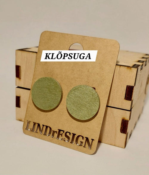 Round Clip-On Earrings – Sage Green