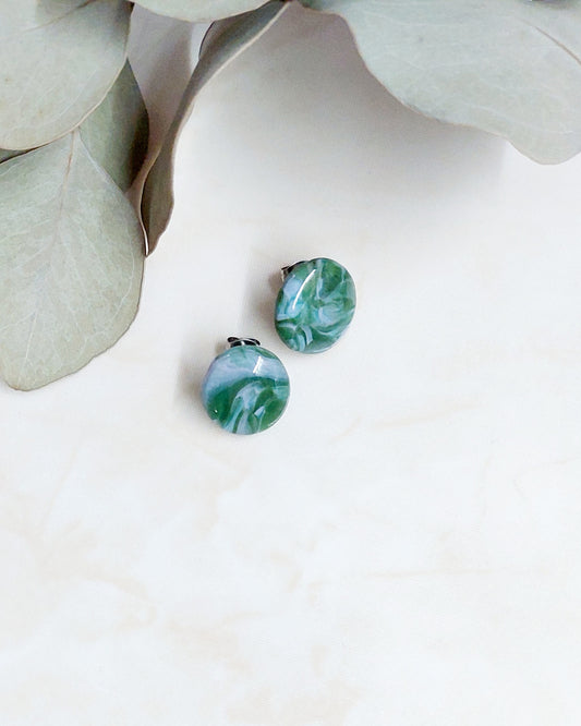 Ümmargused kõrvarõngad- roheline ja lavendel 